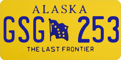 AK license plate GSG253