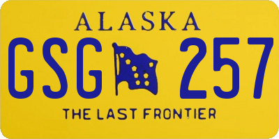 AK license plate GSG257