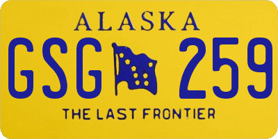 AK license plate GSG259