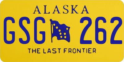 AK license plate GSG262