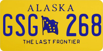 AK license plate GSG268
