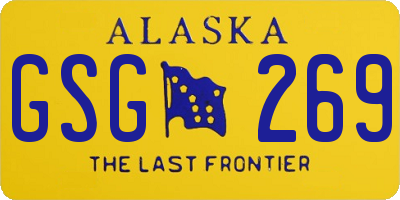 AK license plate GSG269