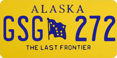 AK license plate GSG272