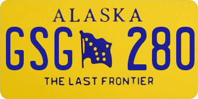 AK license plate GSG280