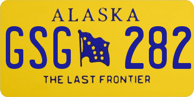AK license plate GSG282