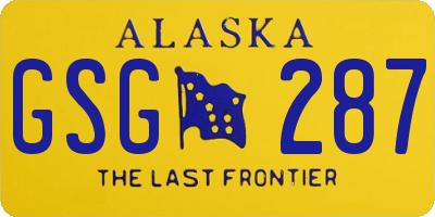 AK license plate GSG287