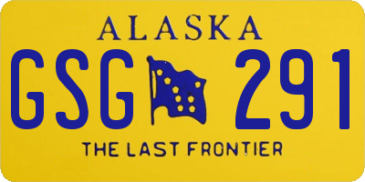 AK license plate GSG291