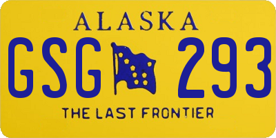 AK license plate GSG293
