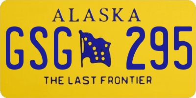 AK license plate GSG295