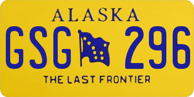 AK license plate GSG296