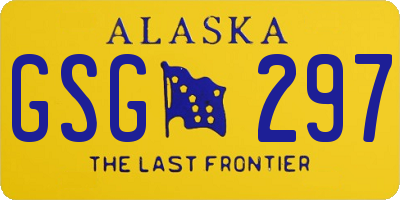 AK license plate GSG297
