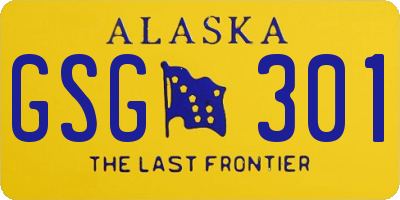 AK license plate GSG301