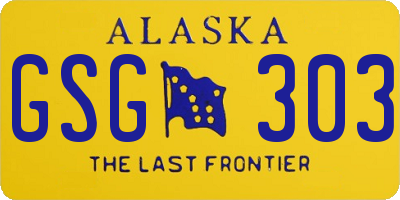 AK license plate GSG303