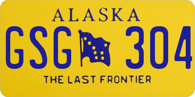 AK license plate GSG304