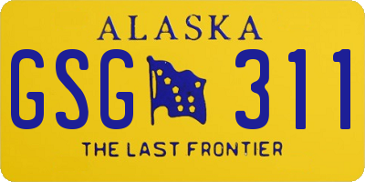 AK license plate GSG311