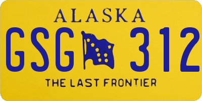 AK license plate GSG312
