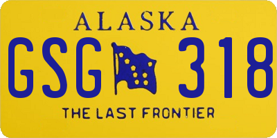 AK license plate GSG318
