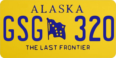 AK license plate GSG320