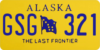 AK license plate GSG321