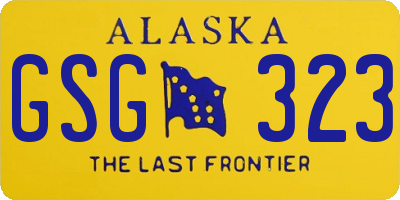 AK license plate GSG323