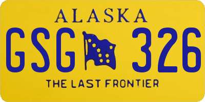 AK license plate GSG326