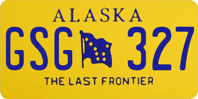 AK license plate GSG327