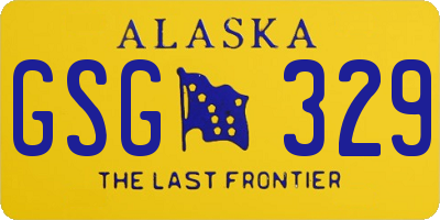 AK license plate GSG329