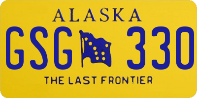 AK license plate GSG330