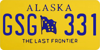 AK license plate GSG331
