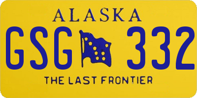 AK license plate GSG332