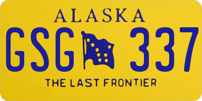 AK license plate GSG337