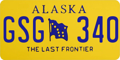 AK license plate GSG340