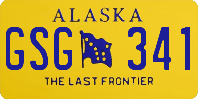 AK license plate GSG341