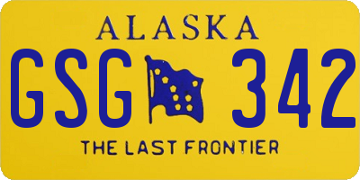 AK license plate GSG342