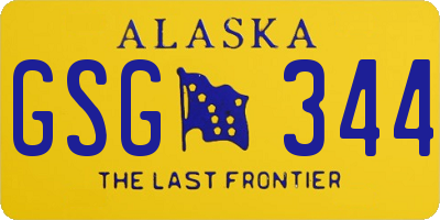 AK license plate GSG344