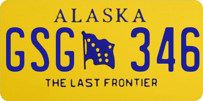 AK license plate GSG346