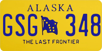 AK license plate GSG348