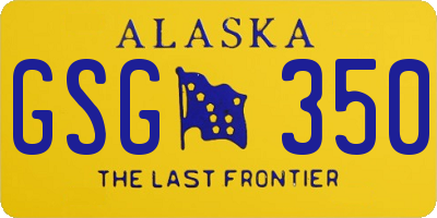 AK license plate GSG350
