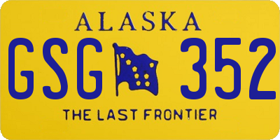AK license plate GSG352
