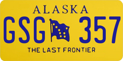 AK license plate GSG357