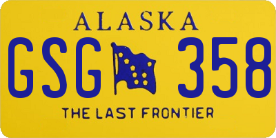 AK license plate GSG358