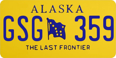 AK license plate GSG359