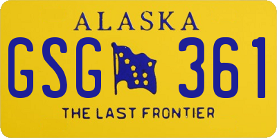 AK license plate GSG361