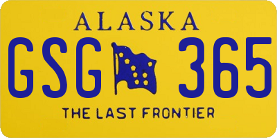 AK license plate GSG365