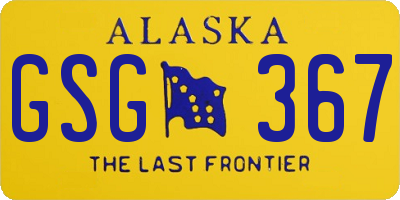 AK license plate GSG367