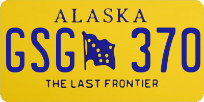 AK license plate GSG370