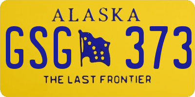 AK license plate GSG373