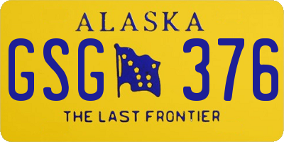 AK license plate GSG376