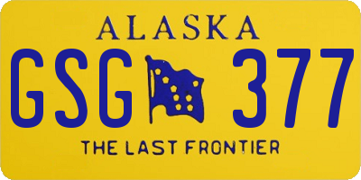 AK license plate GSG377