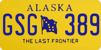 AK license plate GSG389